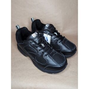 Drew Womens 10 XWide Flash II Black Leather Lifestyle Athletic Training Shoes